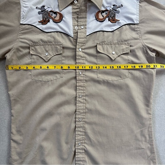 Vintage Fly Cattleman Pearl Snap Button Down. Medium. - Picture 6 of 8